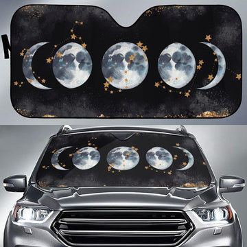 Moon phase car sun shade-MoonChildWorld