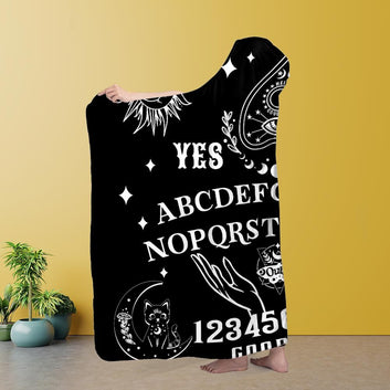 Ouija Board Hooded Blanket Witch Hooded Blanket