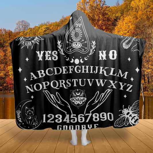 Ouija Board Hooded Blanket Witch Hooded Blanket
