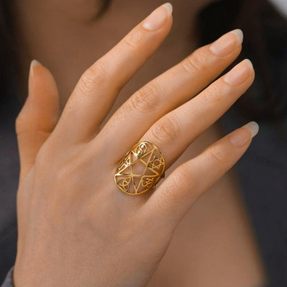 Pentacle Ring Wicca Pagan Ring-MoonChildWorld