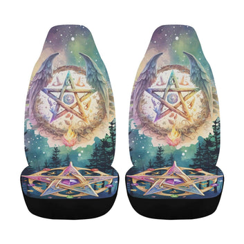 Pentacle wicca Car Seat Covers-MoonChildWorld
