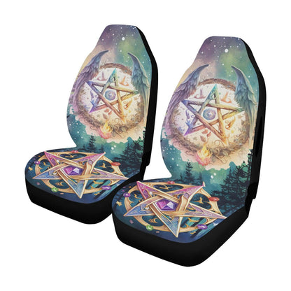 Pentacle wicca Car Seat Covers-MoonChildWorld