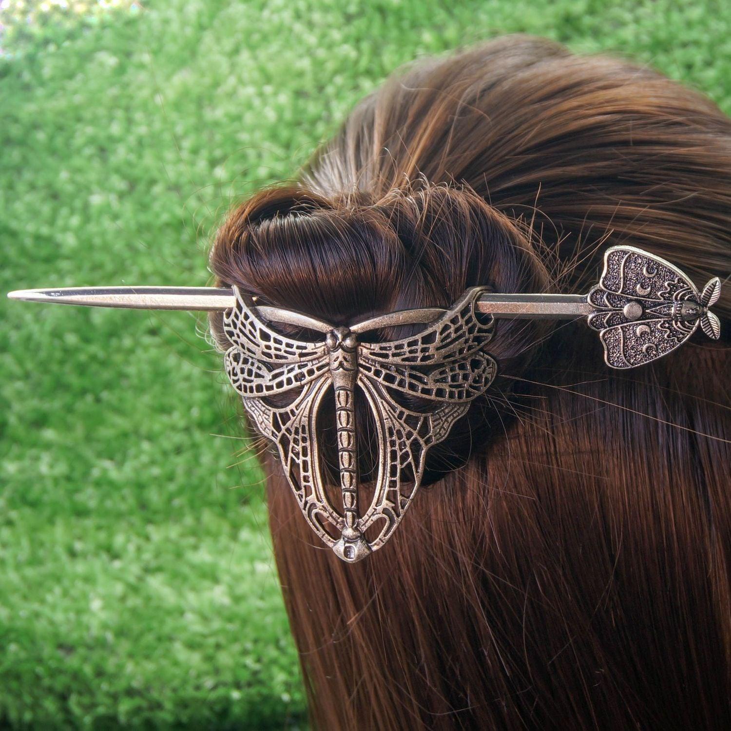 Viking Dragon Celtics Knot Hair Clip Pagan Hair Accessories