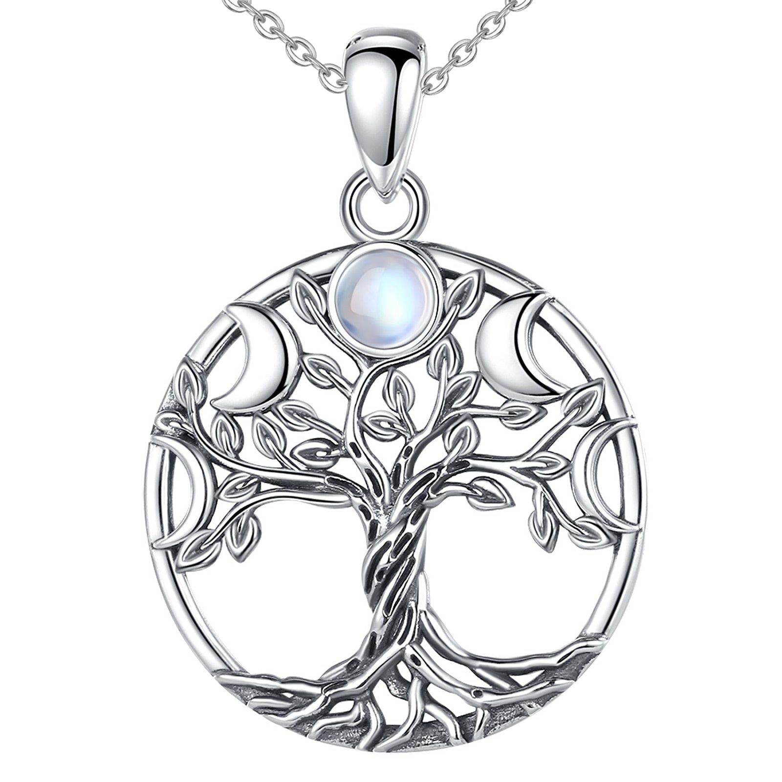 Tree of Life Necklace Wicca moon phase necklace-MoonChildWorld