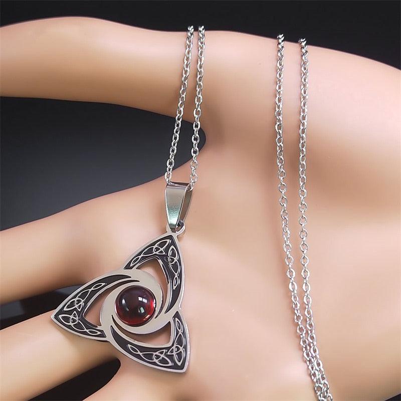 Gothic Celtic Trinity Knot Necklace Wicca Pagan Necklace-MoonChildWorld