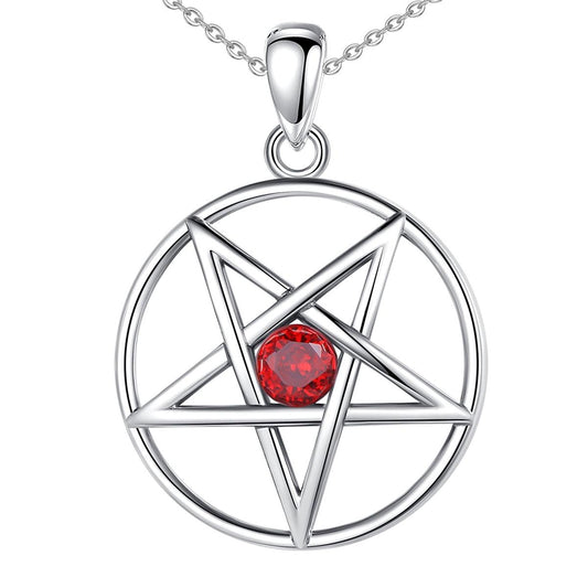 Sterling Silver Inverted Pentagram Necklace