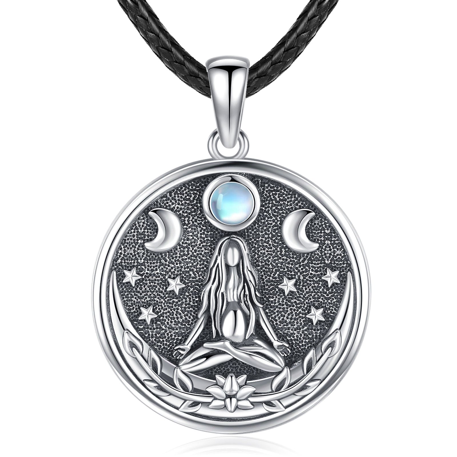 Triple Moon Goddess Necklace Hecate Jewelry-MoonChildWorld