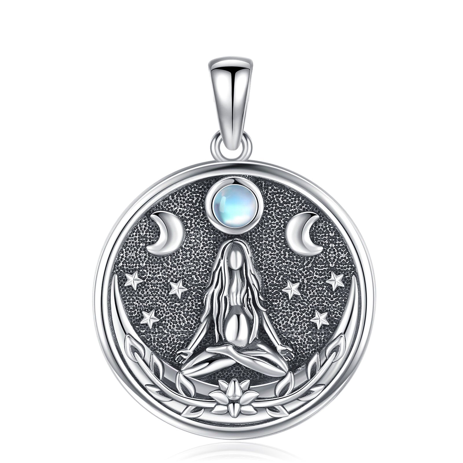 Triple Moon Goddess Necklace Hecate Jewelry-MoonChildWorld