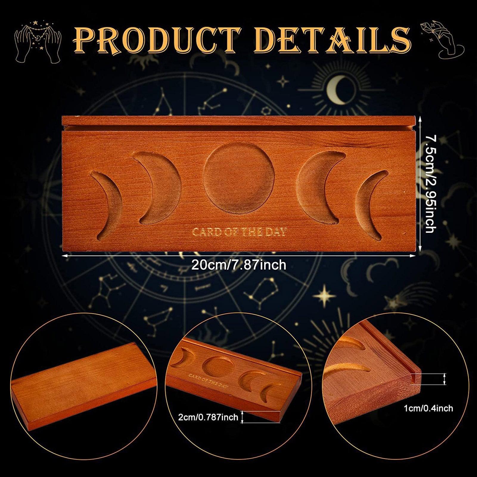 Wiccan Wooden Tarot Card Candle Display Holder Altar Supplies-MoonChildWorld