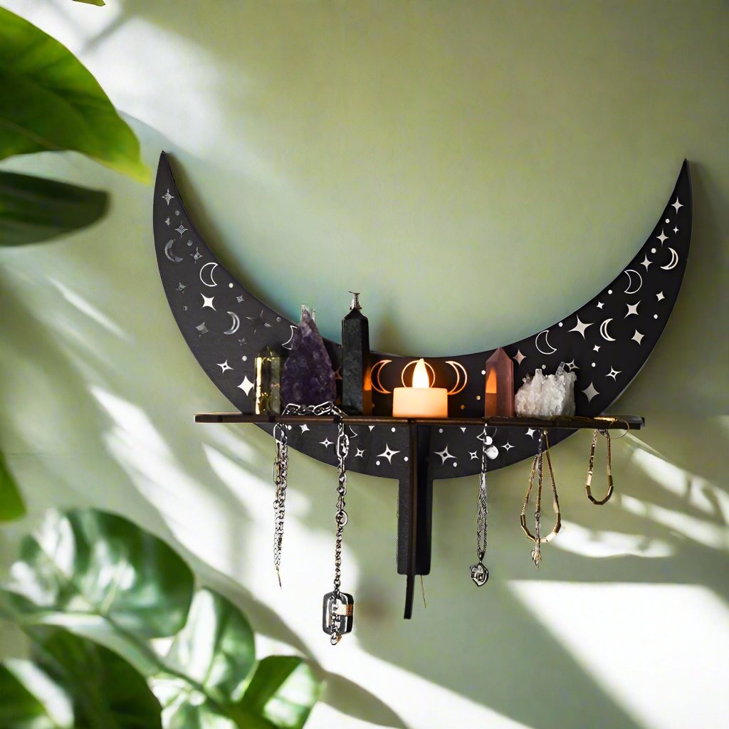 Crescent Moon Shelf Moon phase Crystal Shelf-MoonChildWorld