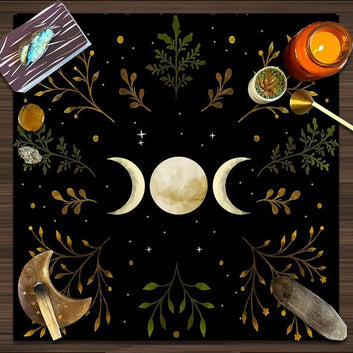Triple Moon Tarots Tablecloth Wicca Pagan Altar Cloth