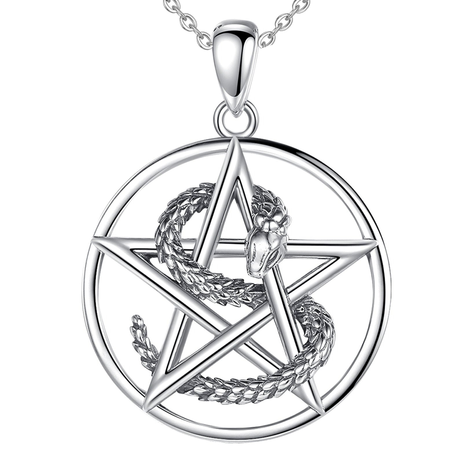 Sterling Silver Pentagram Necklace Wiccan Jewelry-MoonChildWorld