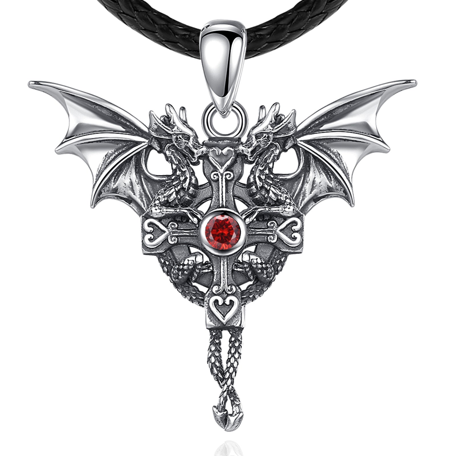 Viking Dragon Necklace Amulet Viking Jewelry-MoonChildWorld