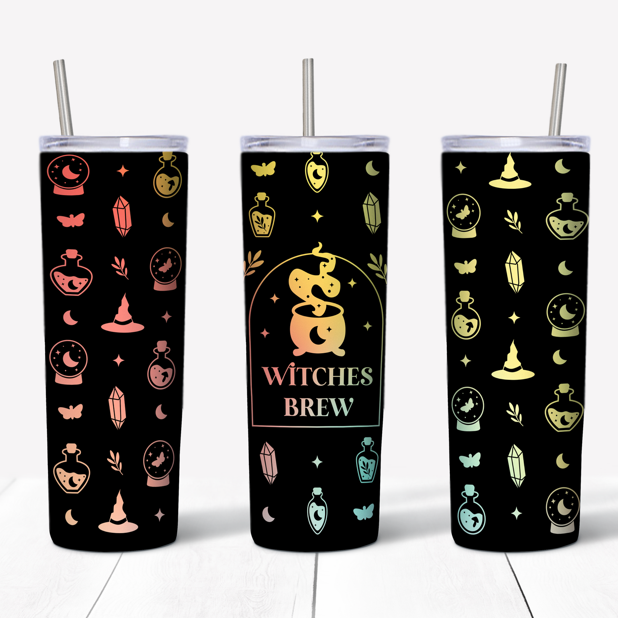 Halloween Witches Brew tumbler - Witch Tumbler-MoonChildWorld
