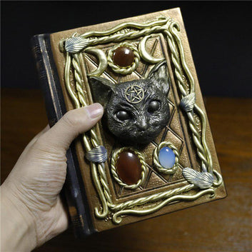 Black cat Magic notebook Wicca book of shadows-MoonChildWorld