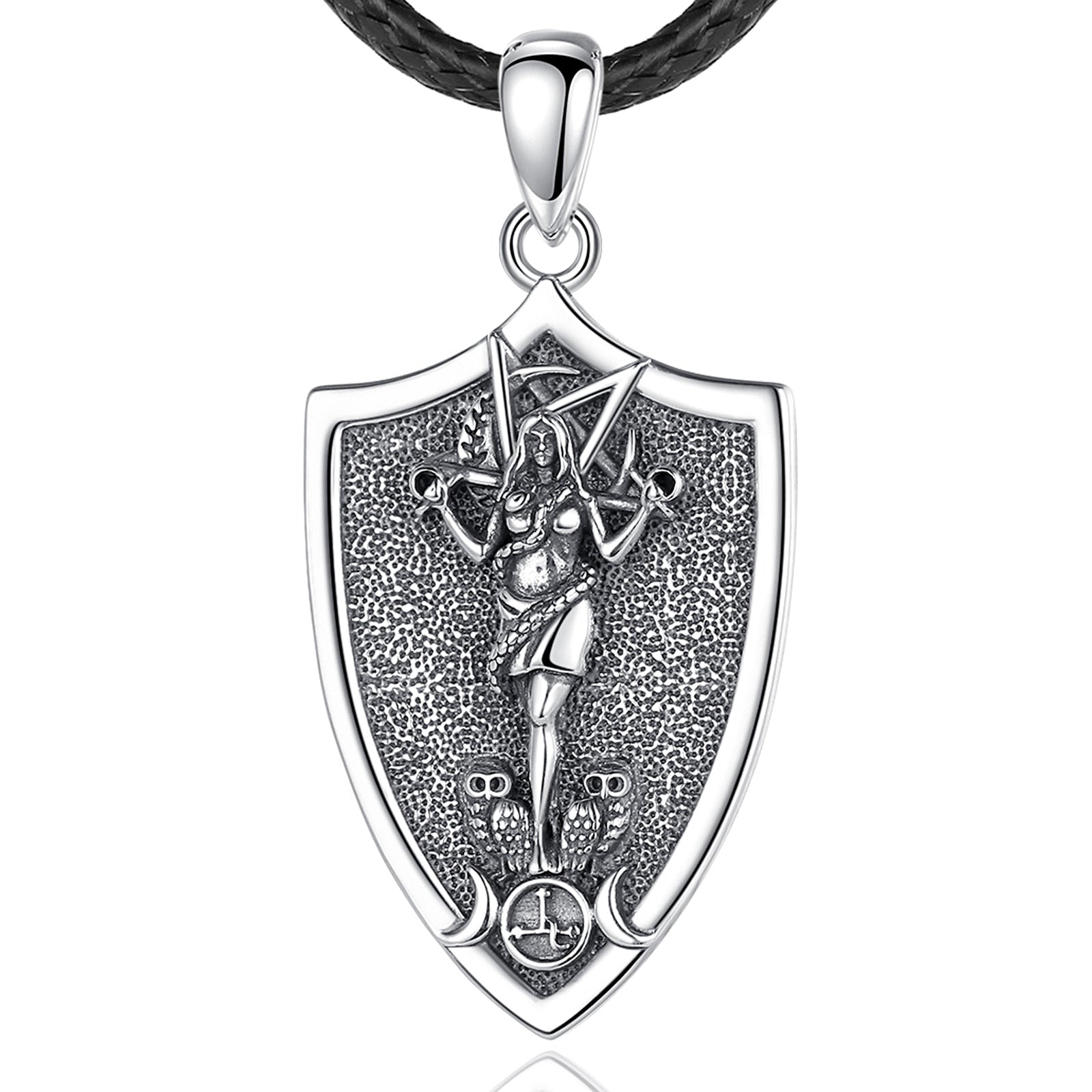 Lilith Amulet Necklace Triple Moon Goddess Necklace-MoonChildWorld