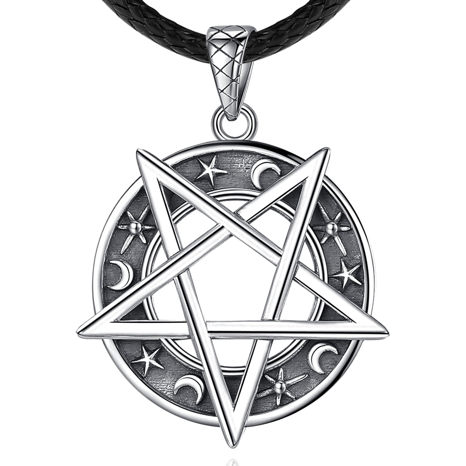 Sterling Silver Pentagram Necklace Wiccan Jewelry-MoonChildWorld