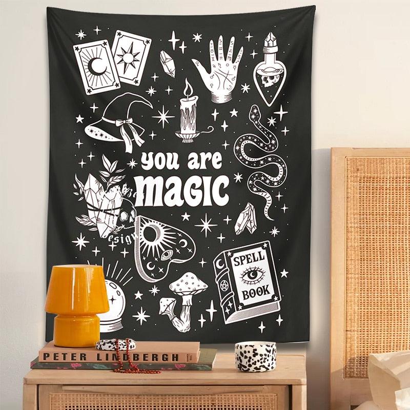 Witchy Decor Tapestry Wall Hanging You are magic divination tarot Tapestry-MoonChildWorld