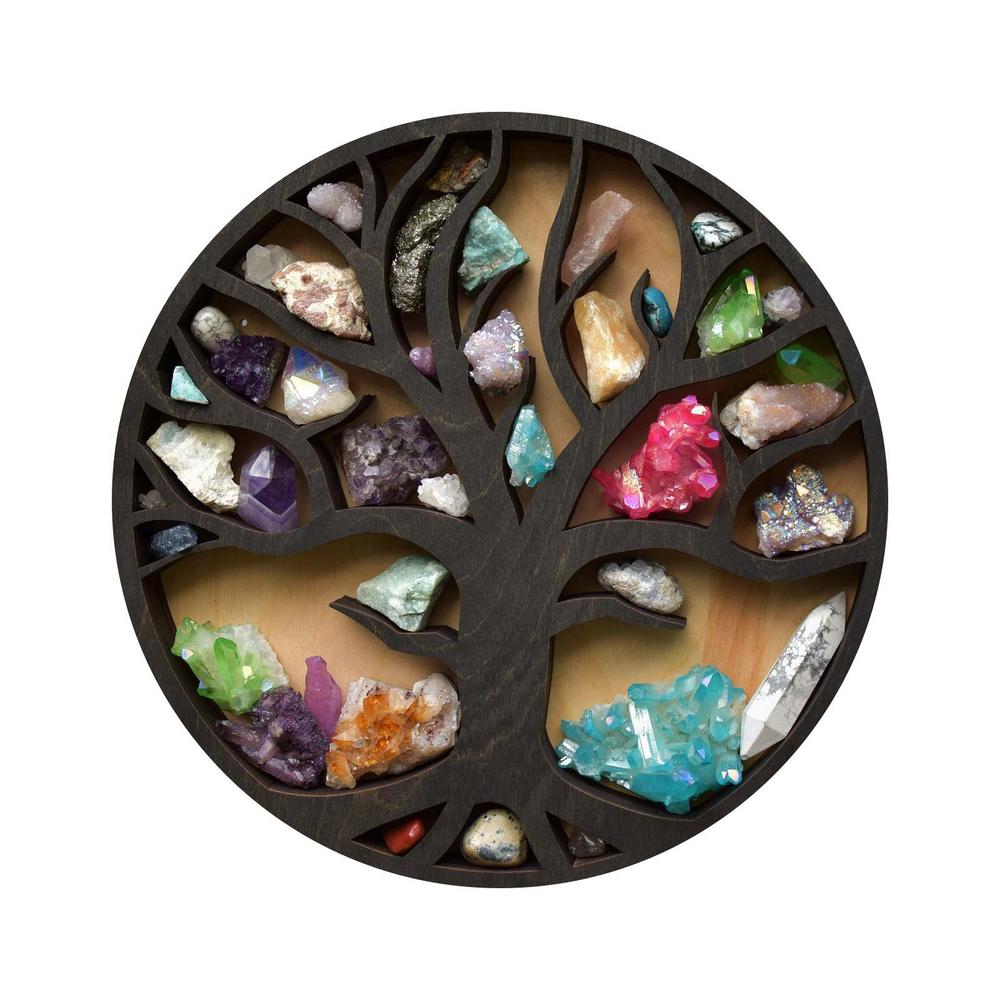 Tree of Life Crystal Shelf Crystal Stone Display Rack-MoonChildWorld