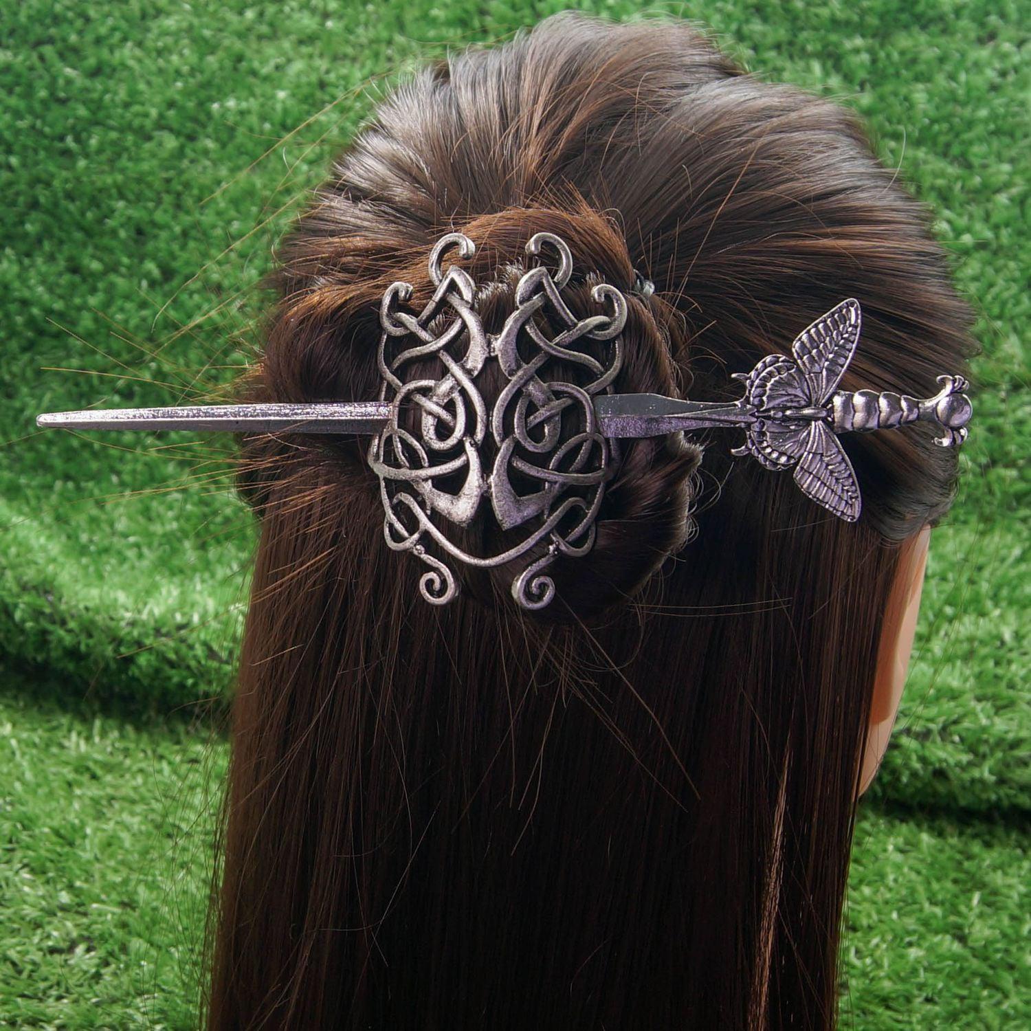 Celtic knot viking hairpin Wicca Pagan Hair Accessories-MoonChildWorld