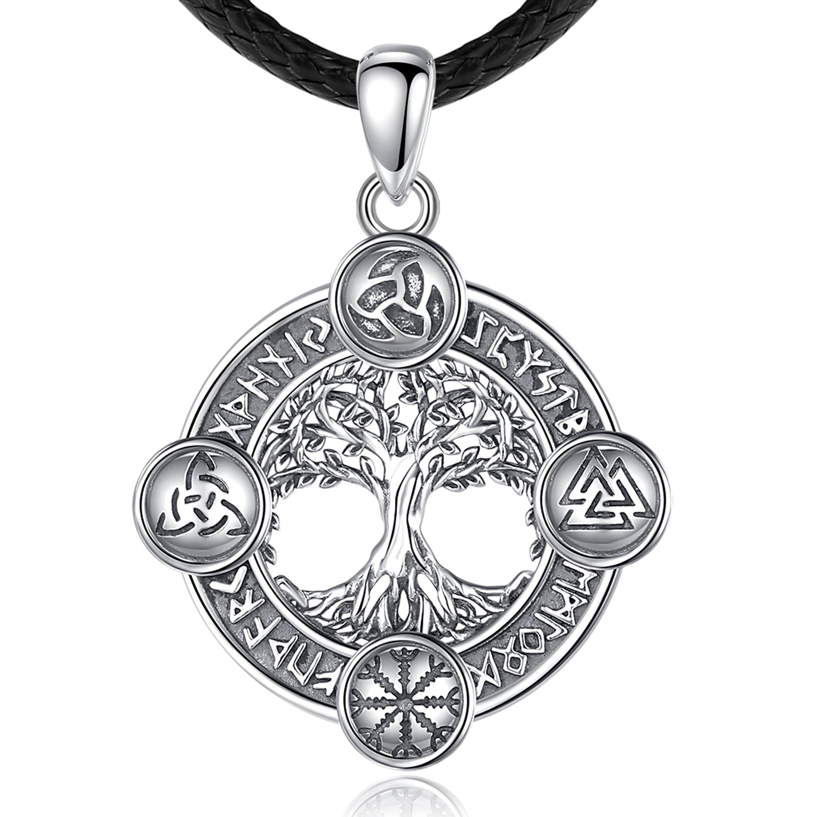 Tree of Life Necklace Norse runes Amulet Pagan Jewelry-MoonChildWorld