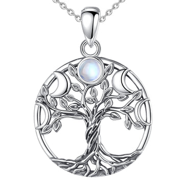 Tree of Life Necklace Wicca moon phase necklace-MoonChildWorld