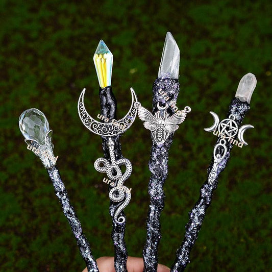 Witch Fairy Crystal Quartz Wicca Wand-MoonChildWorld