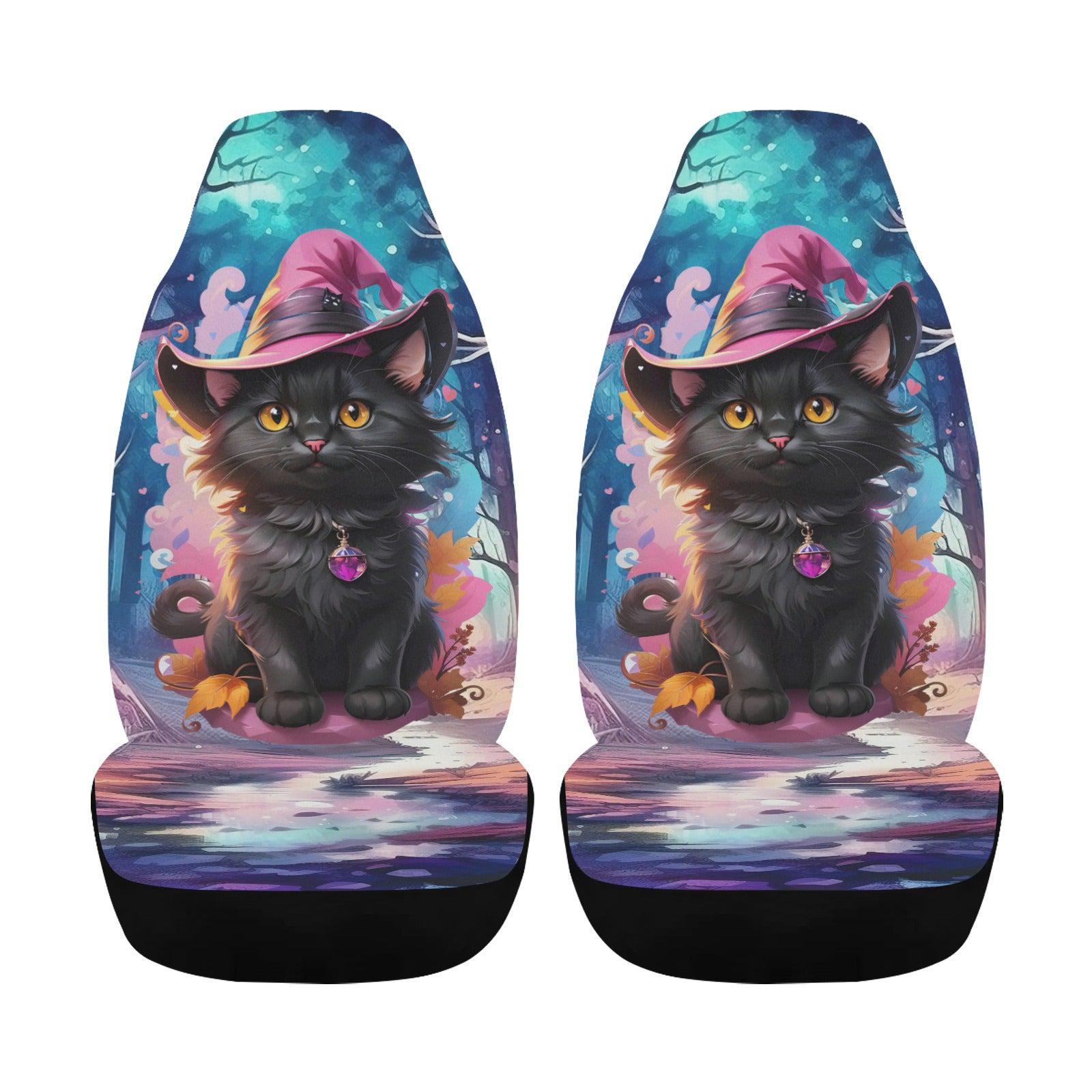 Witch Black cat Car Seat Covers-MoonChildWorld