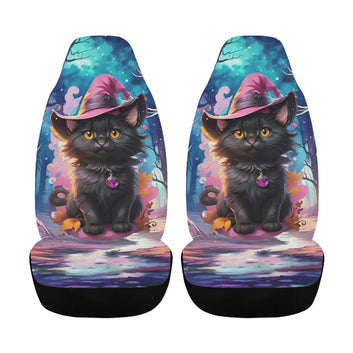 Witch Black cat Car Seat Covers-MoonChildWorld