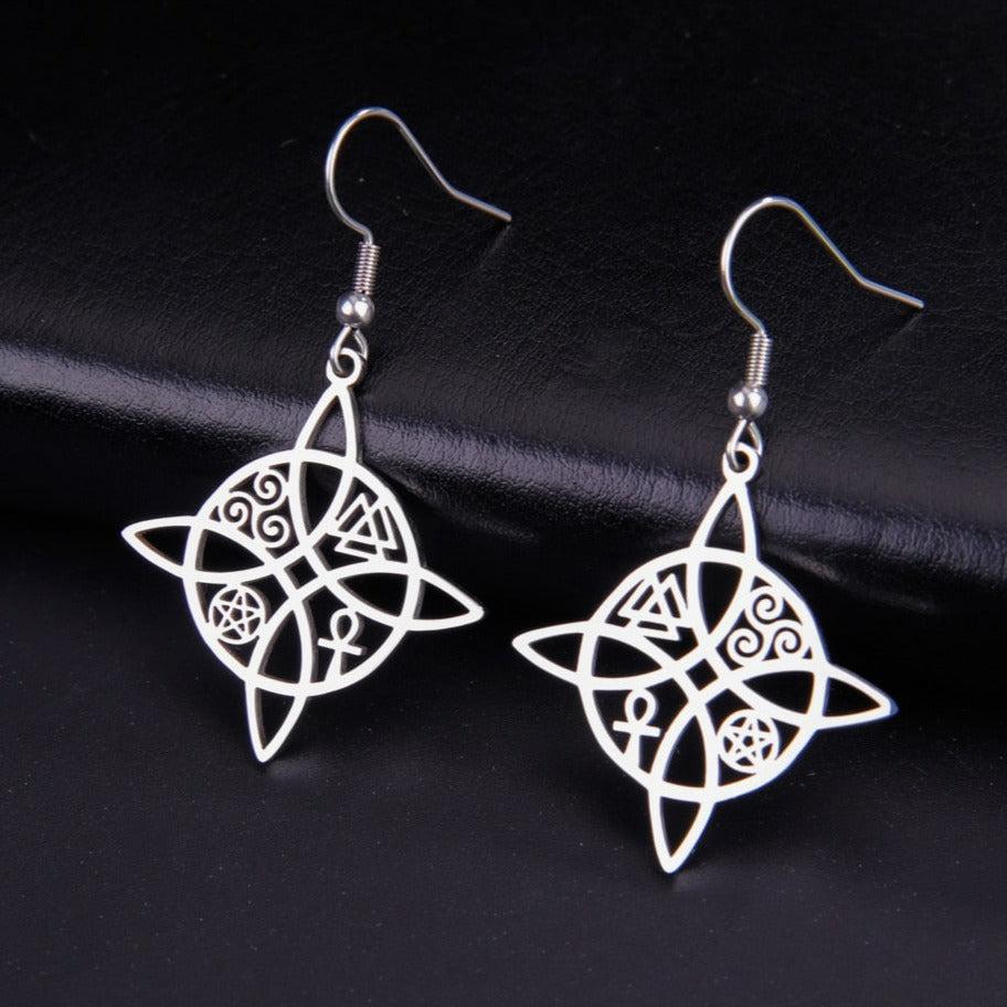 Witch Knot Drop Earrings-MoonChildWorld