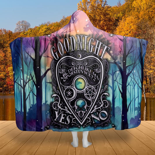 Witch Ouija board Hooded Blanket