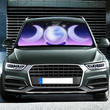 Witch magic ball moon car sun shade-MoonChildWorld