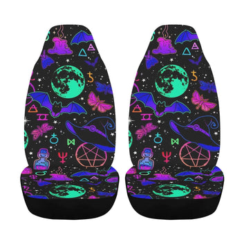 Witchcraft Gothic Halloween Car Seat Covers-MoonChildWorld