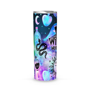 Witchy Woman Halloween Skinny Tumbler-MoonChildWorld