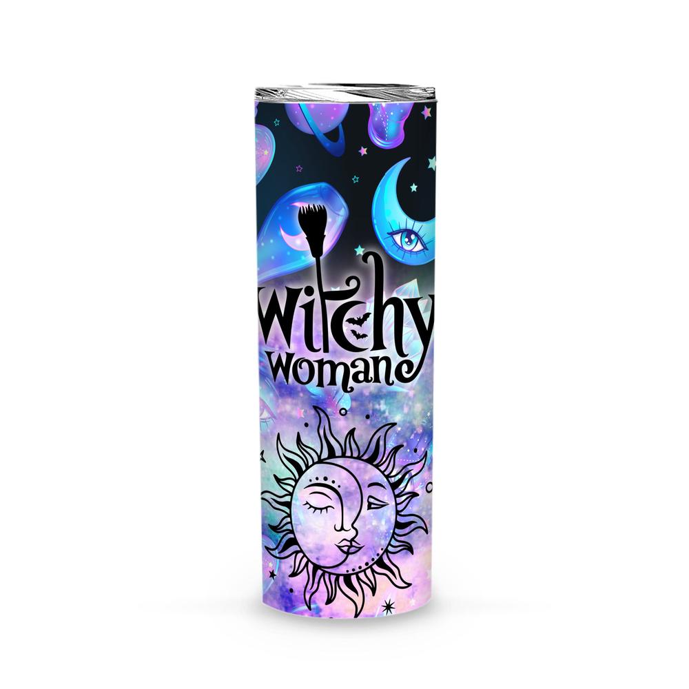 Witchy Woman Halloween Skinny Tumbler-MoonChildWorld