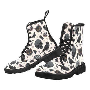 Gothic crow skull witch Martin Boots-MoonChildWorld