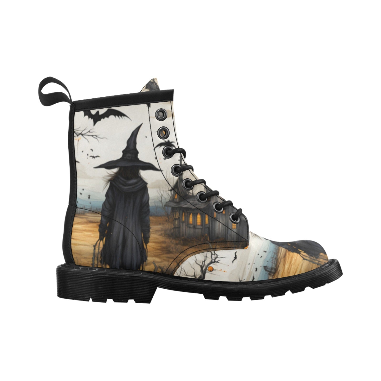 Gothic Witch Halloween Martin Boots-MoonChildWorld