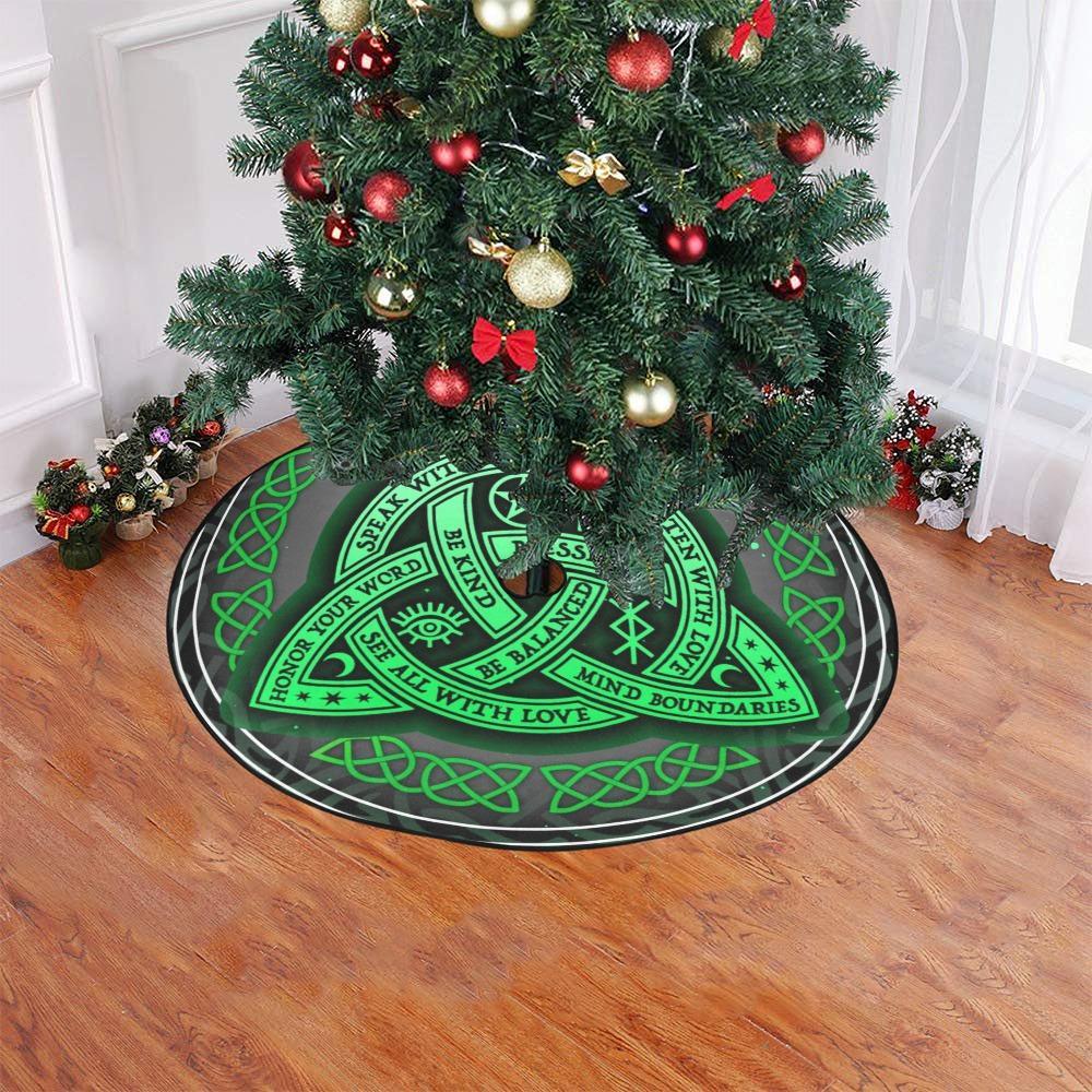 Triquetra CelticWicca Christmas Tree Skirt-MoonChildWorld