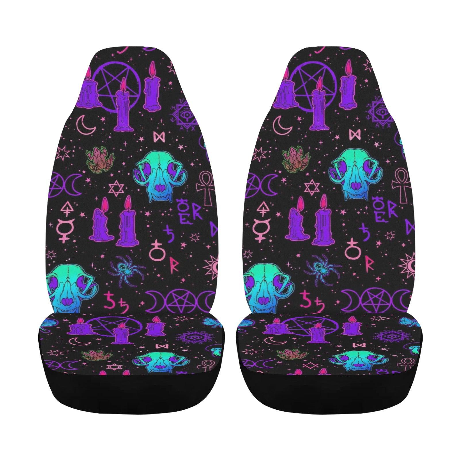 Skull Gothic Witchcraft Car Seat Covers-MoonChildWorld