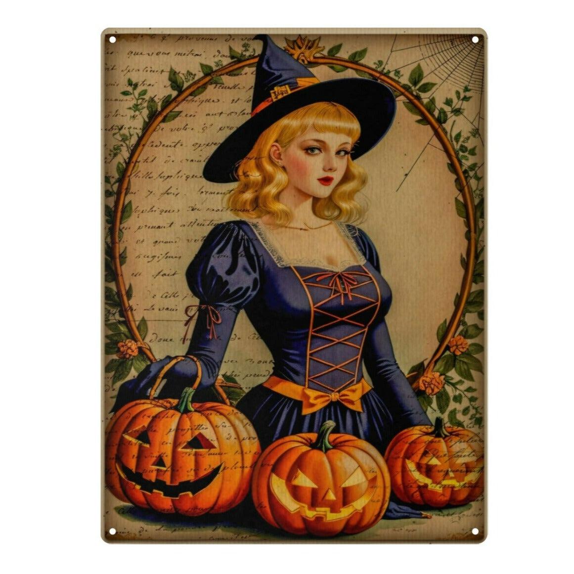 Witch Halloween Metal Signs-MoonChildWorld