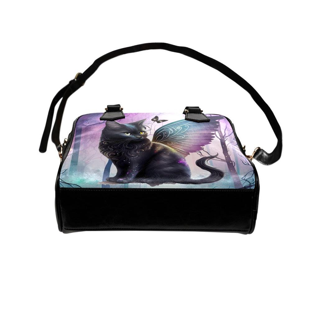 Witch black cat Shoulder Handbag-MoonChildWorld
