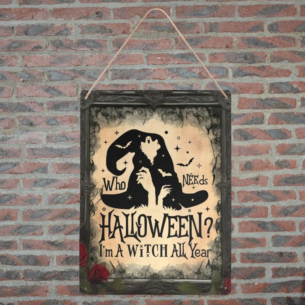 Witch metal sign Halloween sign-MoonChildWorld