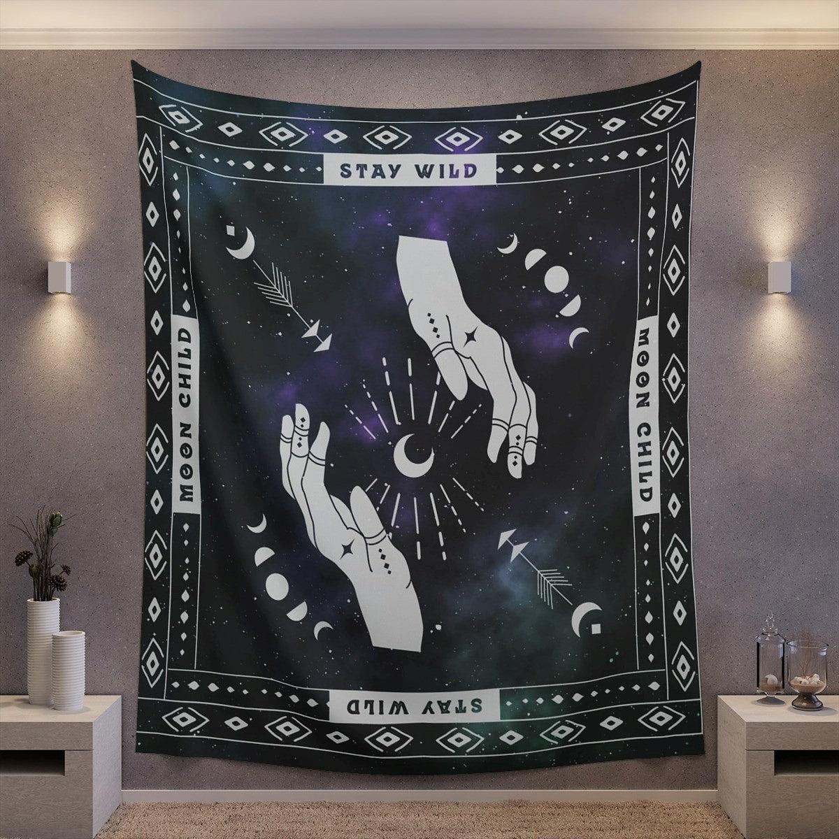 Stay wild moon child witchy Tapestry-MoonChildWorld
