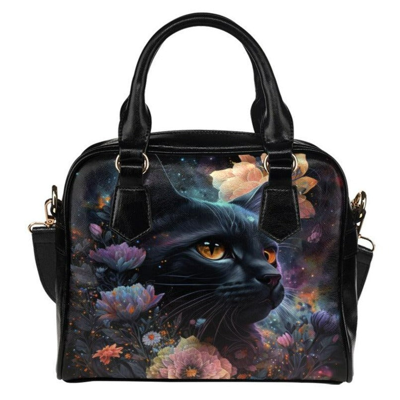 Black cat Shoulder Handbag-MoonChildWorld