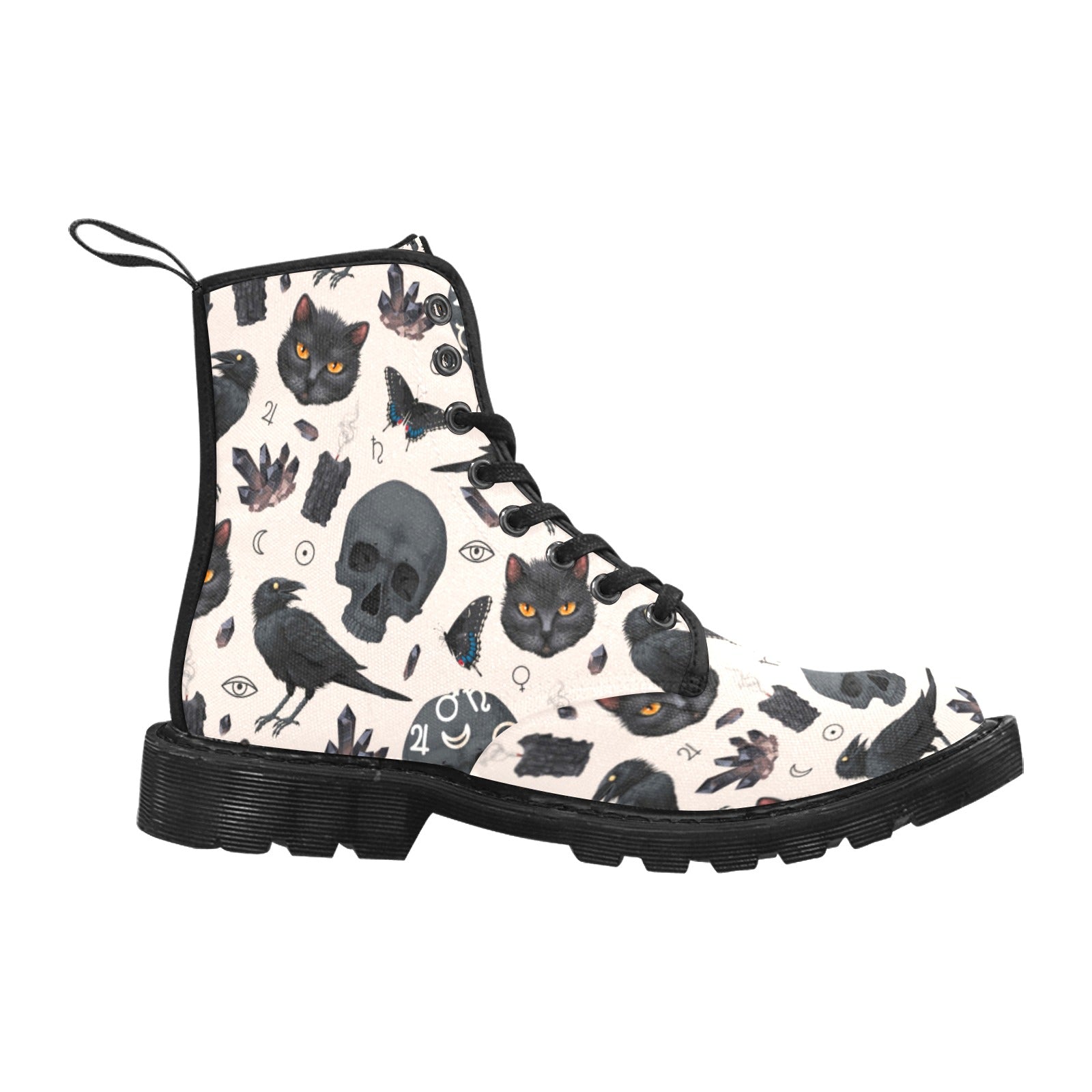 Gothic crow skull witch Martin Boots-MoonChildWorld