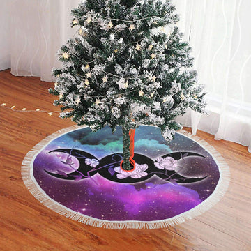 Triple moon Wicca Christmas Tree Skirt-MoonChildWorld