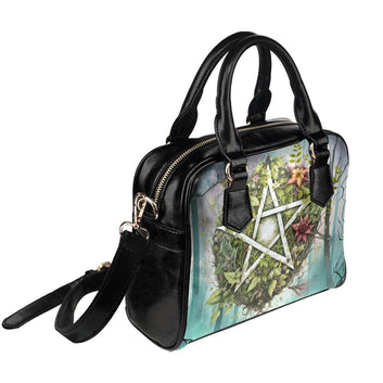 Pentagram wicca Shoulder Handbag-MoonChildWorld