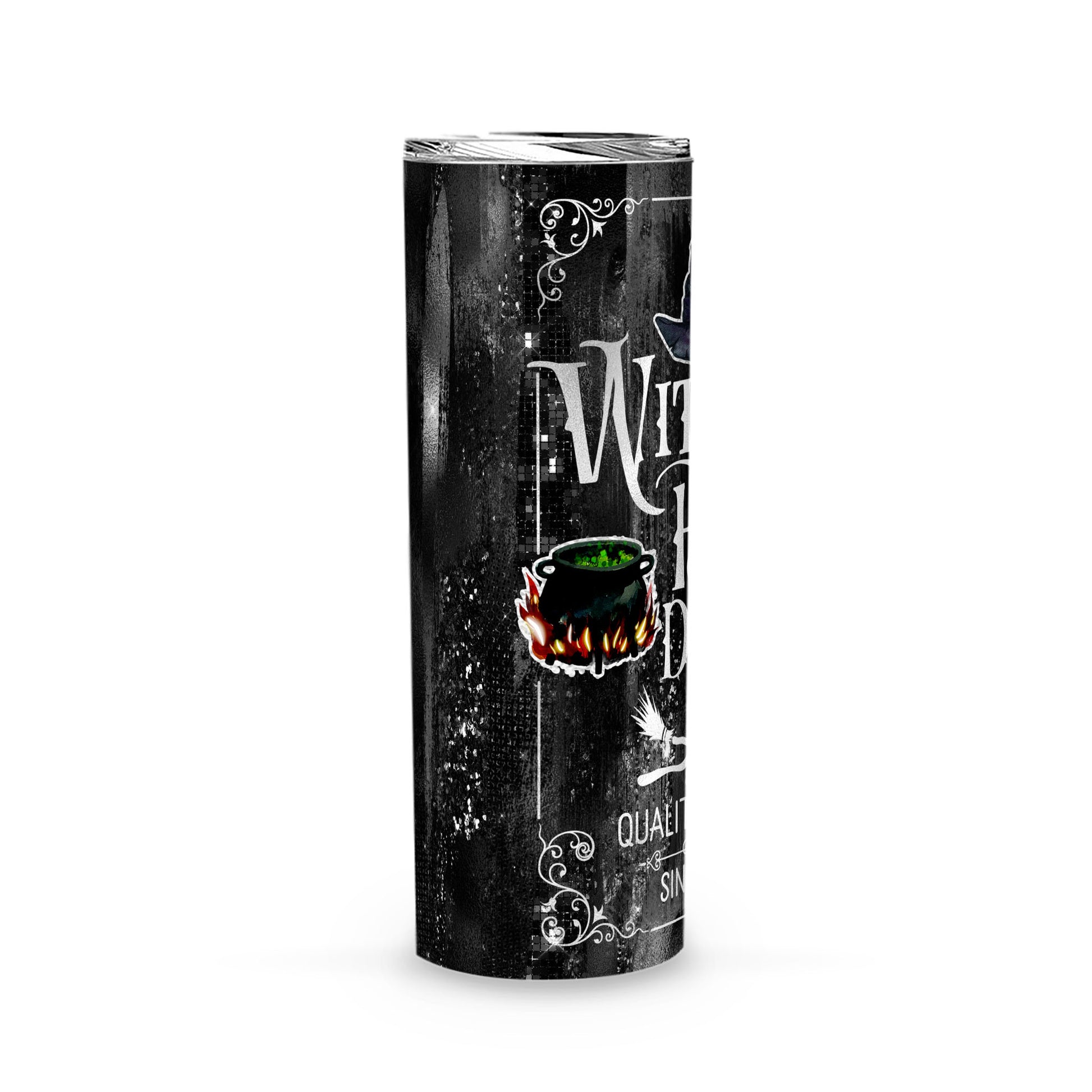 Black Witches Brew Halloween Tumbler - Witch Tumbler-MoonChildWorld