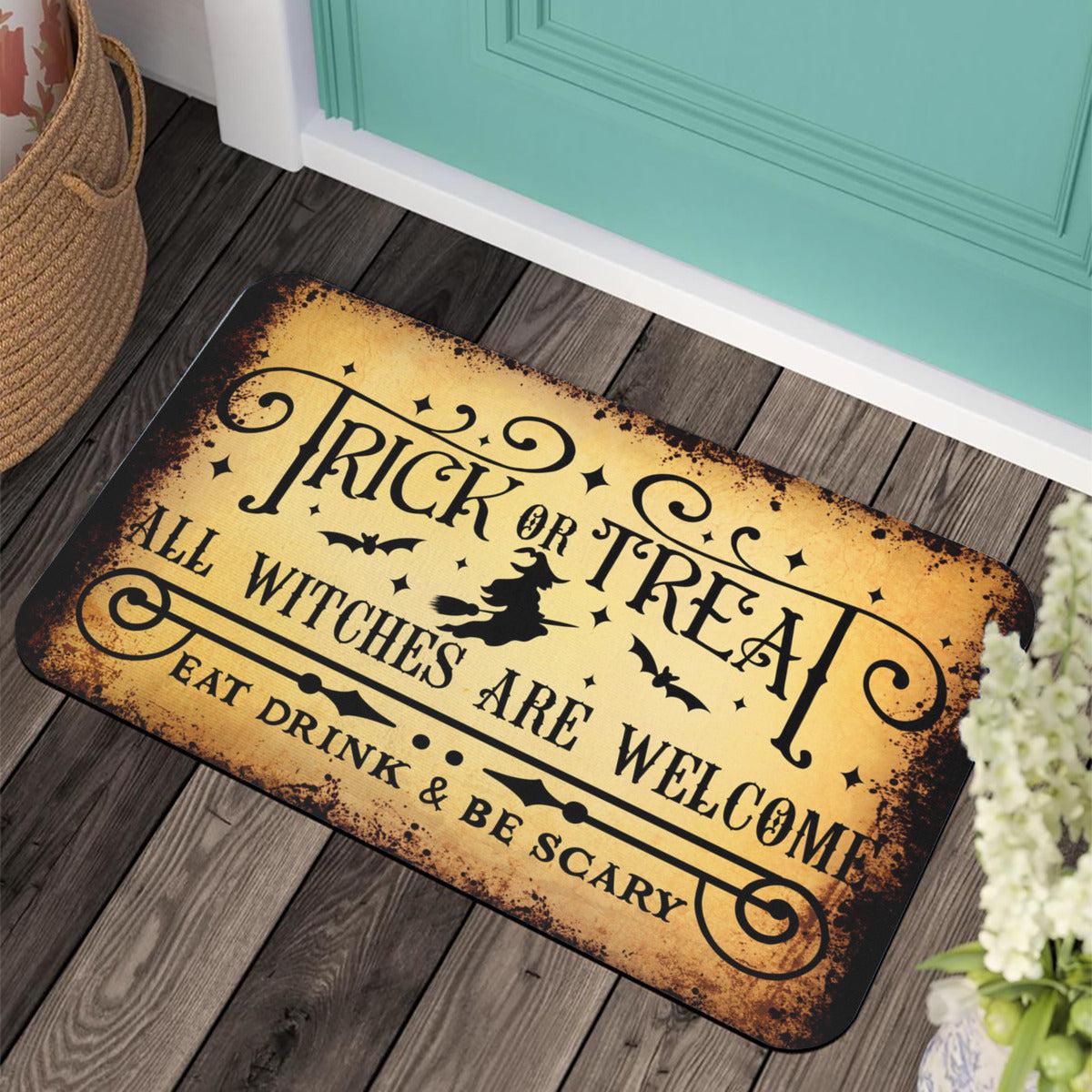 Gothic Witch Halloween Doormat-MoonChildWorld