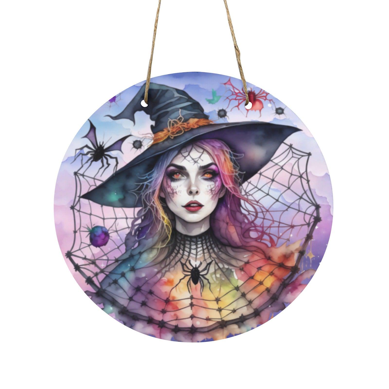 Beautiful Witch Halloween Door Sign-MoonChildWorld